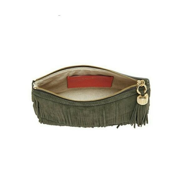 India Hicks Dougal Clutch - Army - NWT